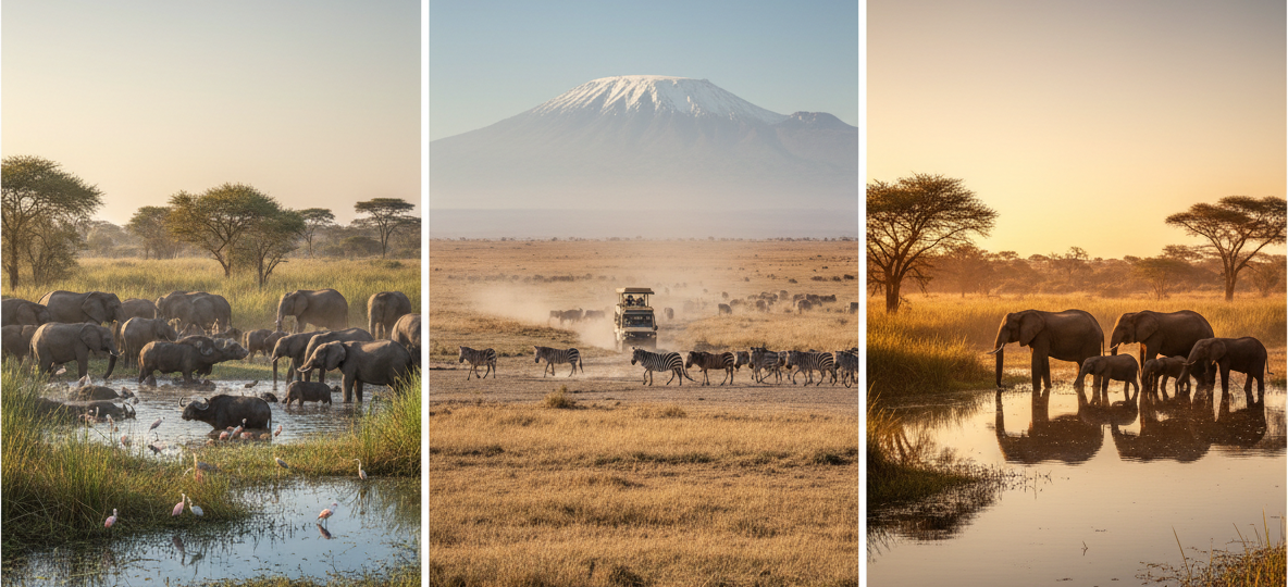 Amboseli Swamp Wildlife vs Open Plains Wildlife