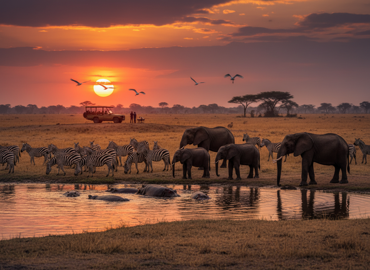 Dusk in the Masai Mara