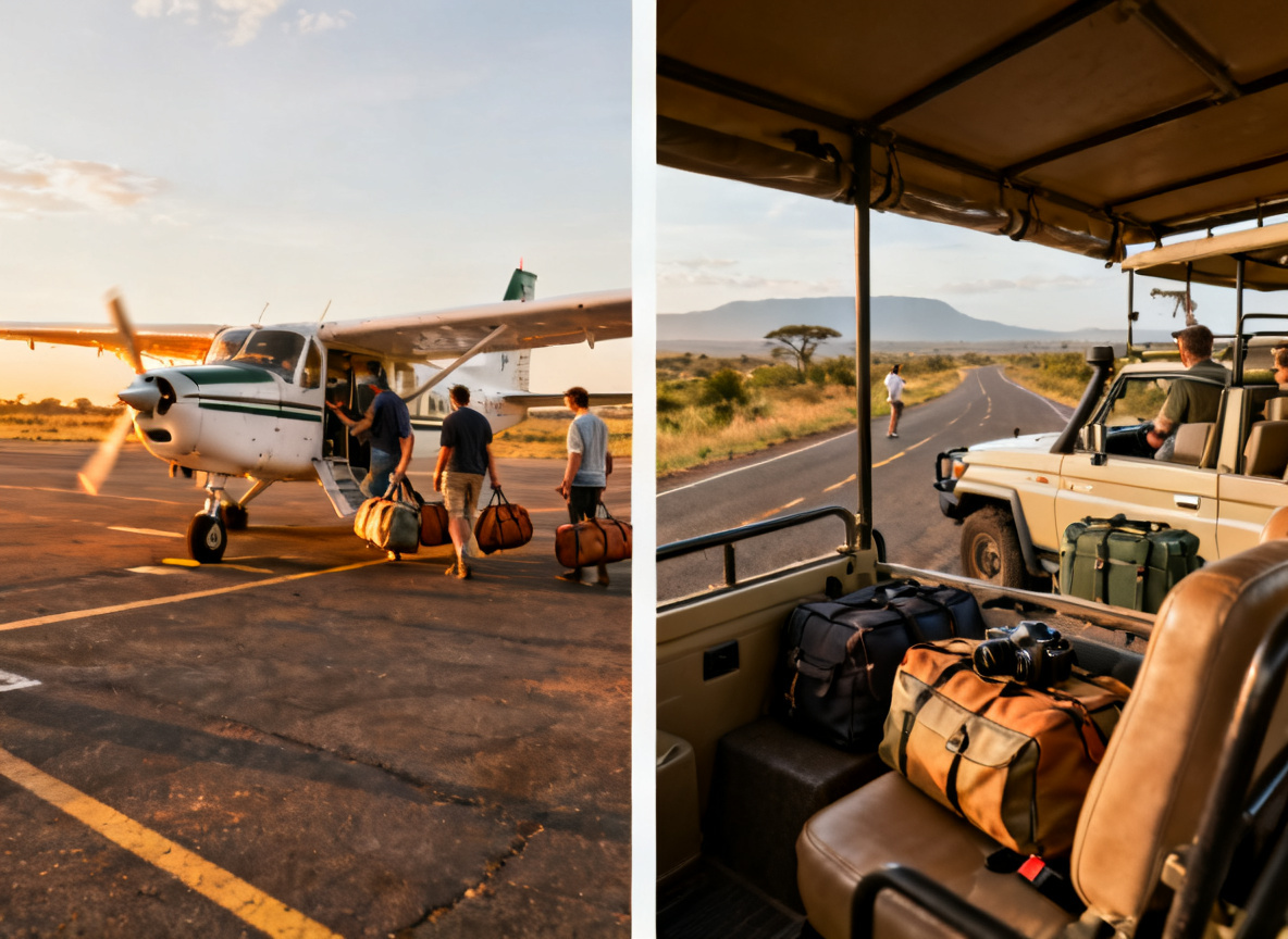Flying to Amboseli