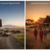 Inside the Park vs Outside the Park in Amboseli