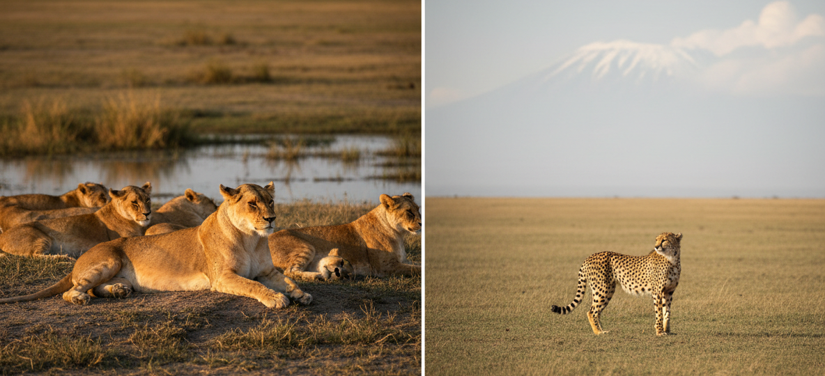 Lions vs Cheetahs in Amboseli