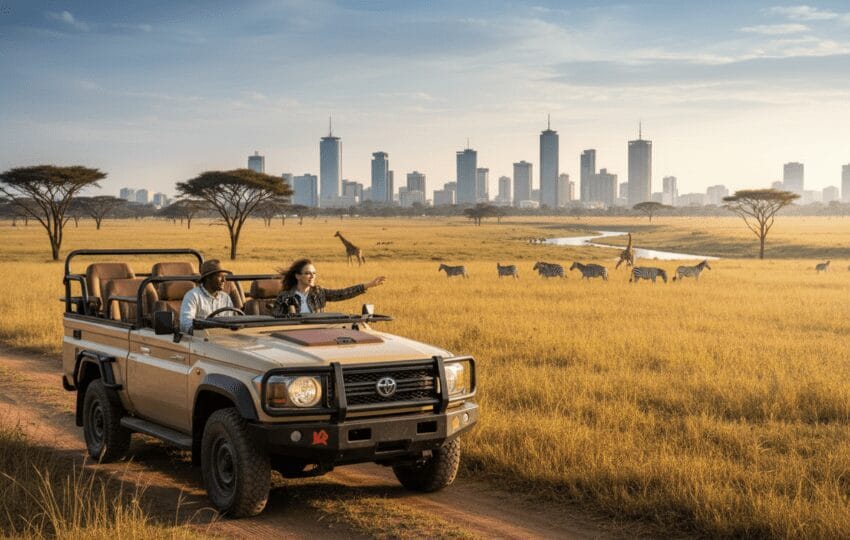Nairobi Day Tour — National Park, Elephant Orphanage & Giraffe Centre