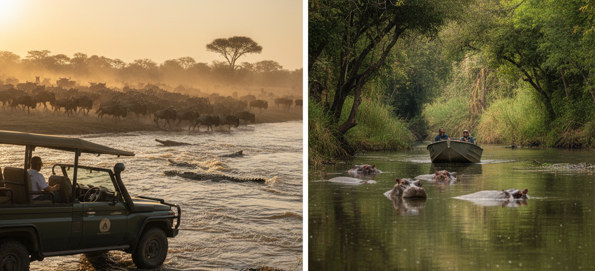 Mara River Crossing: Boat vs Vehicle Position: How to Get the Best View