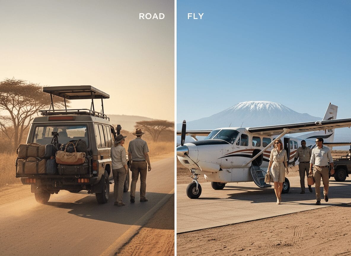 Road vs Fly for a Weekend Safari