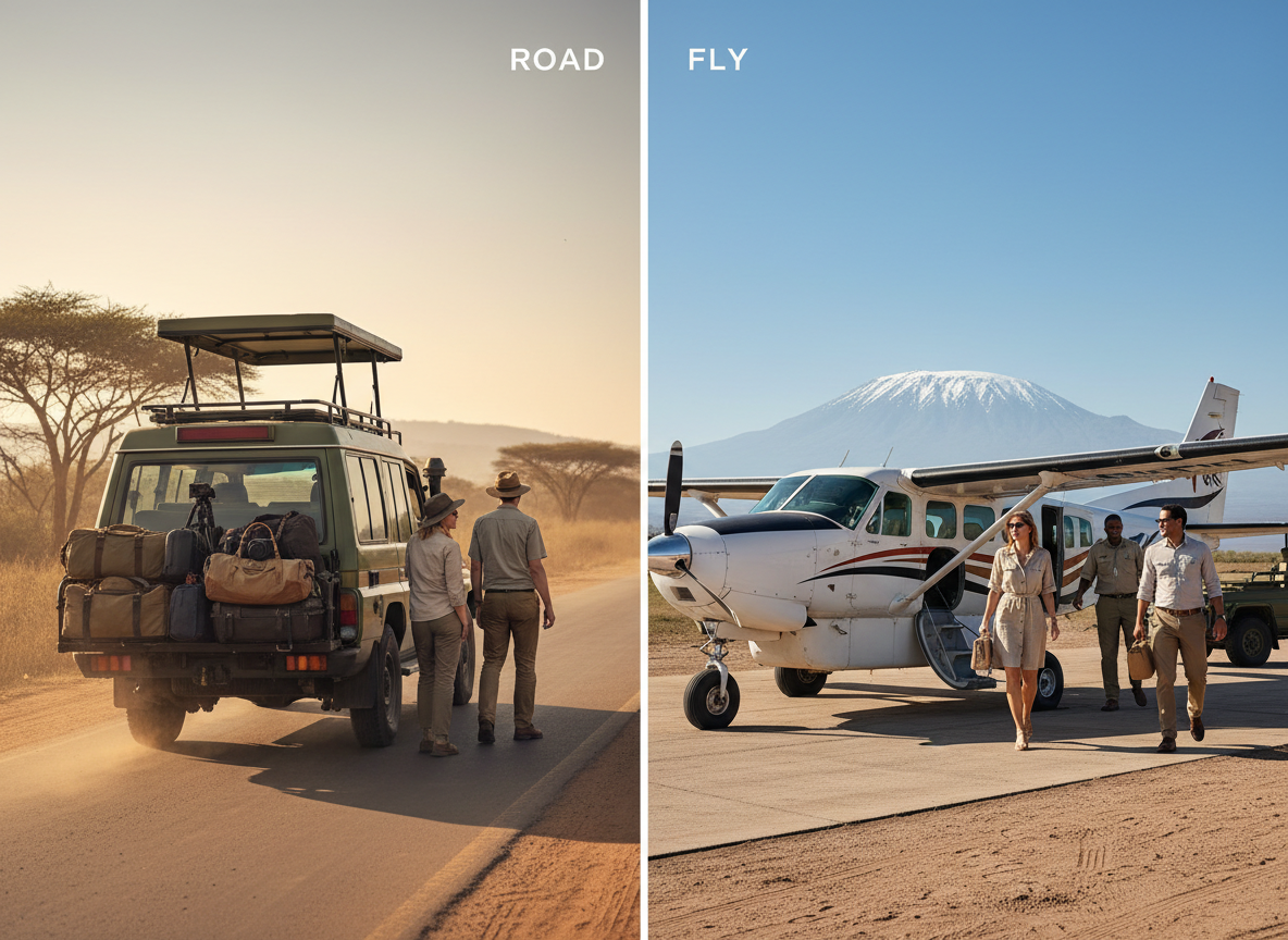 Road vs Fly for a Weekend Safari