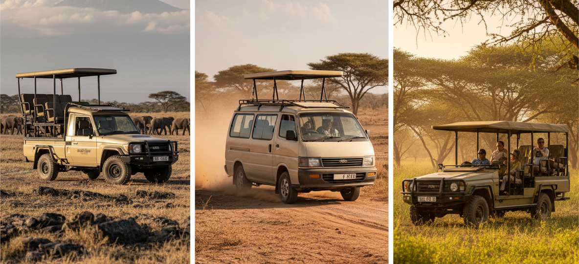 Amboseli Safari Vehicles: 4x4 vs Van vs Open-Sided Guide