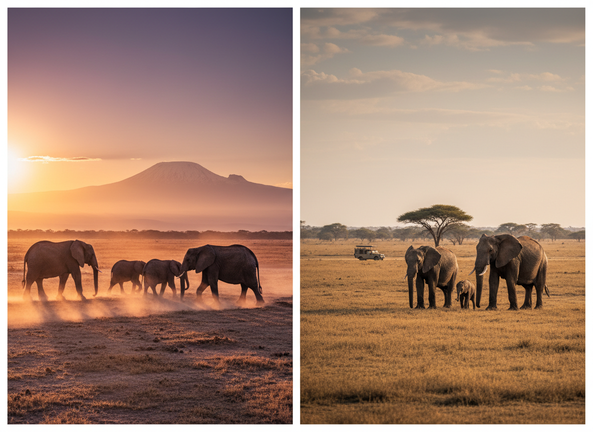 Wildlife in Amboseli in September