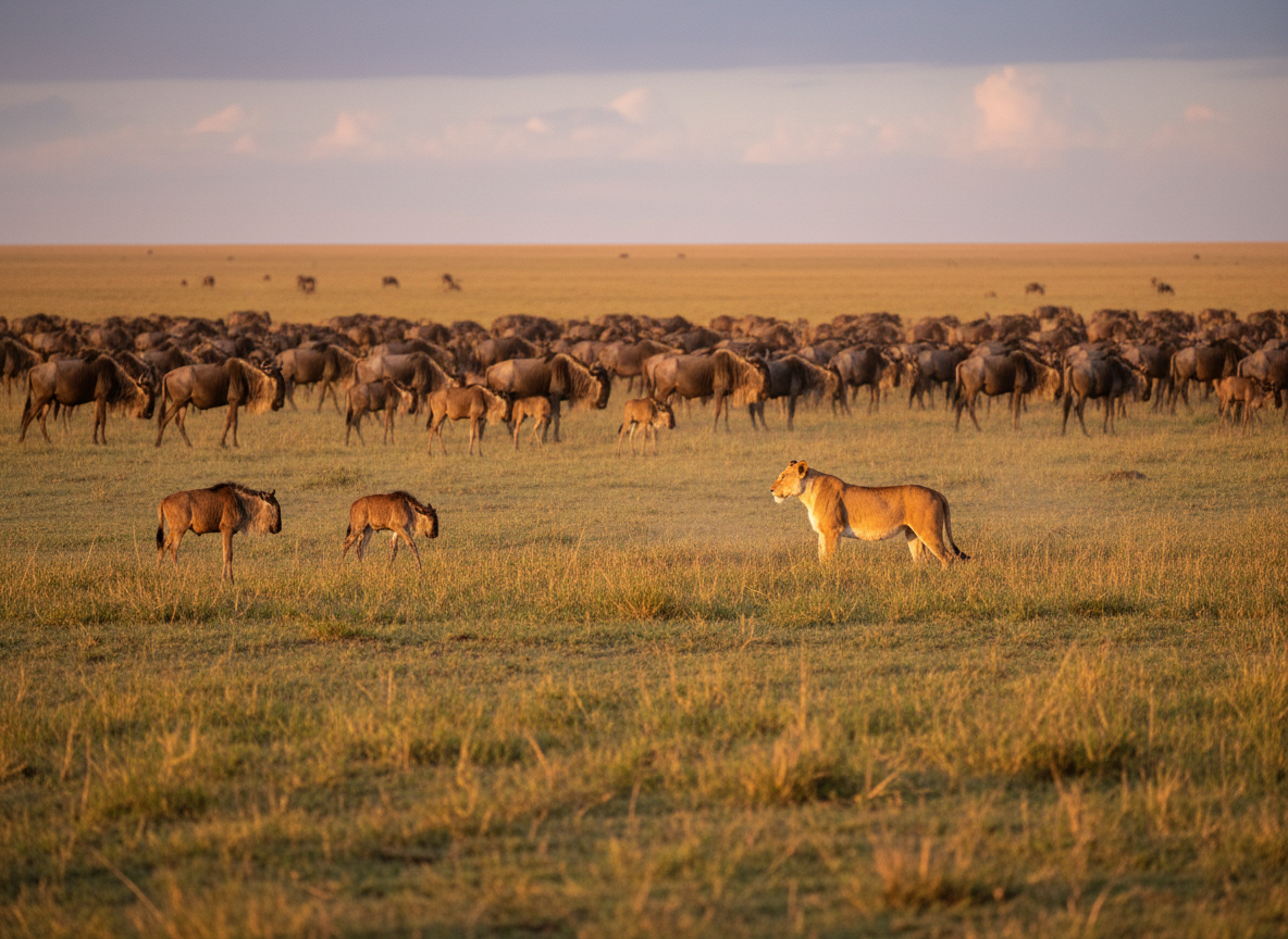 In the Serengeti (Tanzania):