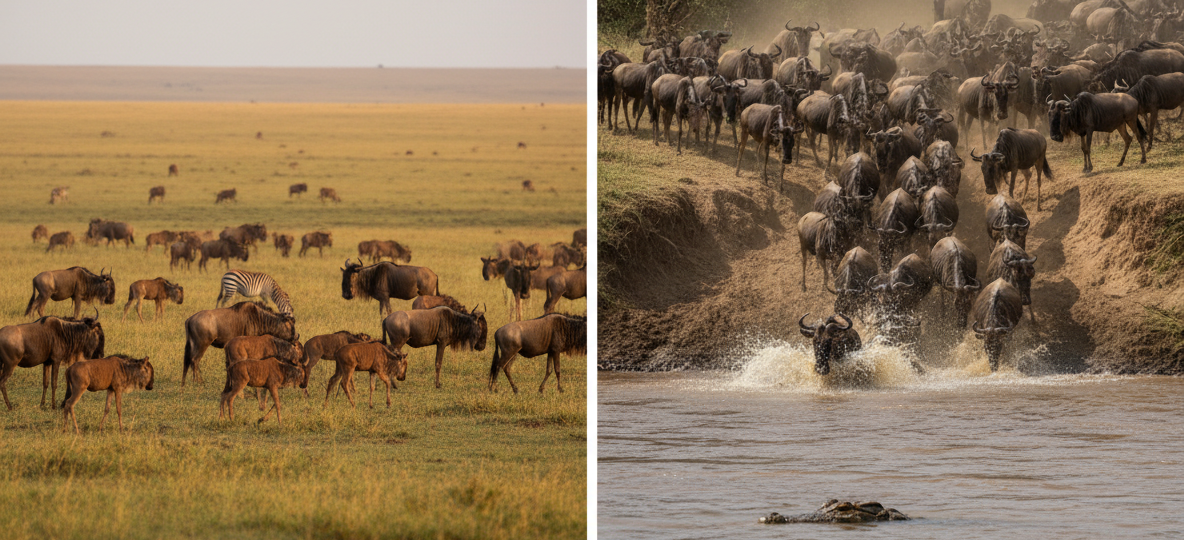 Serengeti Wildebeest Migration vs Masai Mara: Which Side of the Border Should You Be On? 📸
