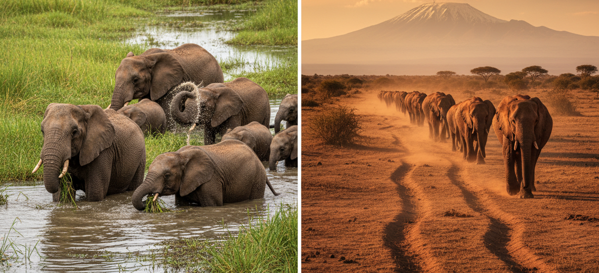 Where to See Elephants in Amboseli: Best Areas and Timing