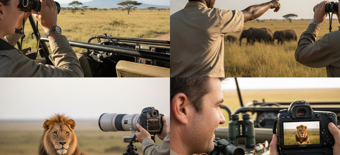 Binoculars vs Camera Zoom Lens on Safari: Do You Need Both