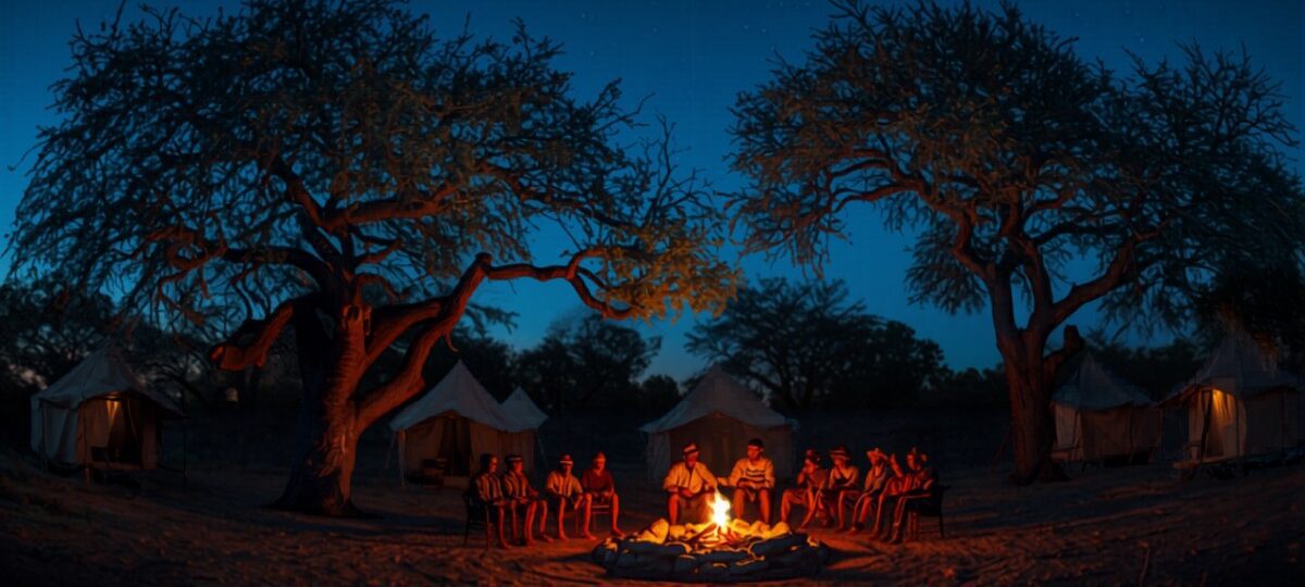 Basecamp Adventure safari tents near Talek Gate in Maasai Mara at sunrise