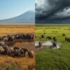 Dry Season Vs Green Season In Amboseli