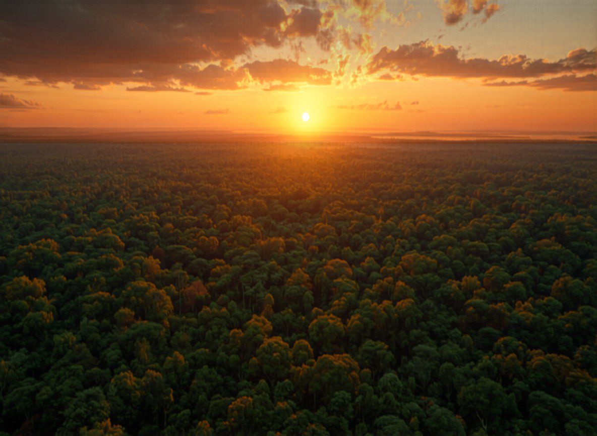 layers of green extending to the horizon