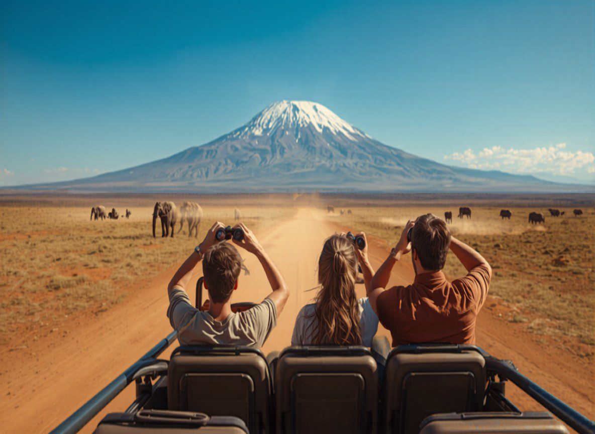 Mount Kilimanjaro in background — trunktrails-kenya-safari-cost-fuel-prices-explained-inner-4