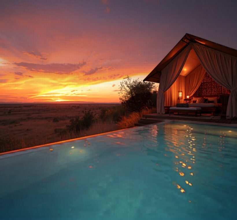 Mara Kempinski (Olare Mara Kempinski) accommodation setting in Maasai Mara, Kenya