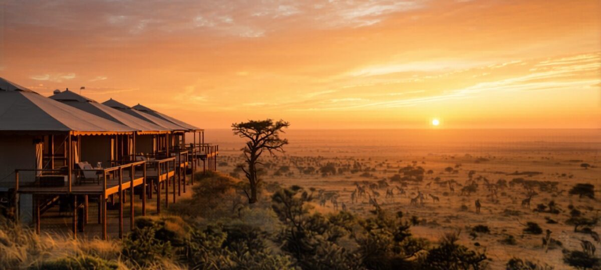 Olarro accommodation setting in Maasai Mara, Kenya