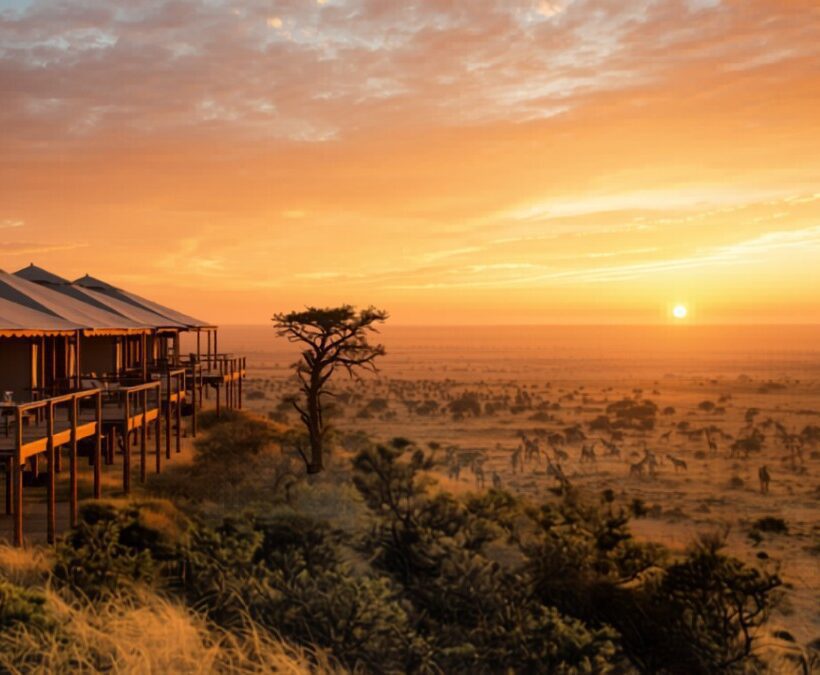 Olarro accommodation setting in Maasai Mara, Kenya