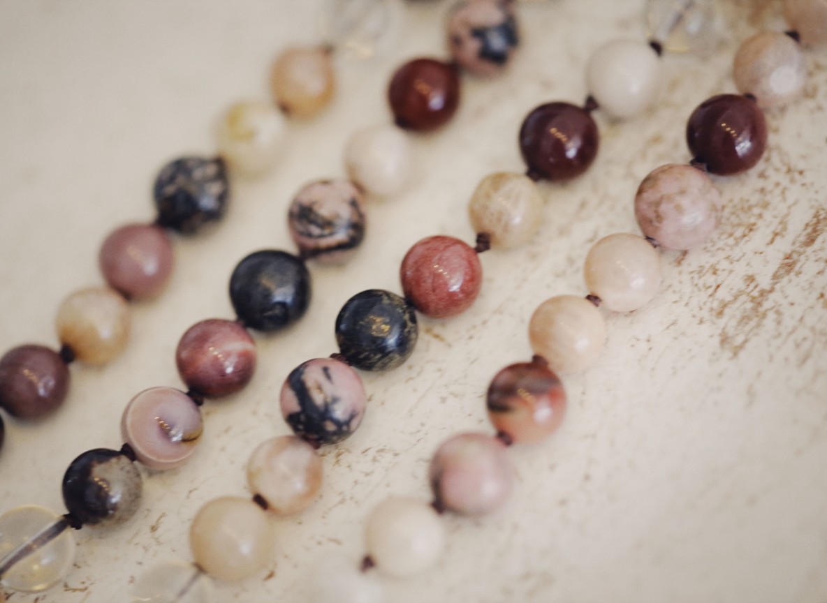 Close-up of handmade beaded jewelry and bracelets made by Laikipia women artisans