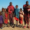 Maasai community members in traditional dress in Tsavo, representing the local communities behind Kenya's community wildlife scouts