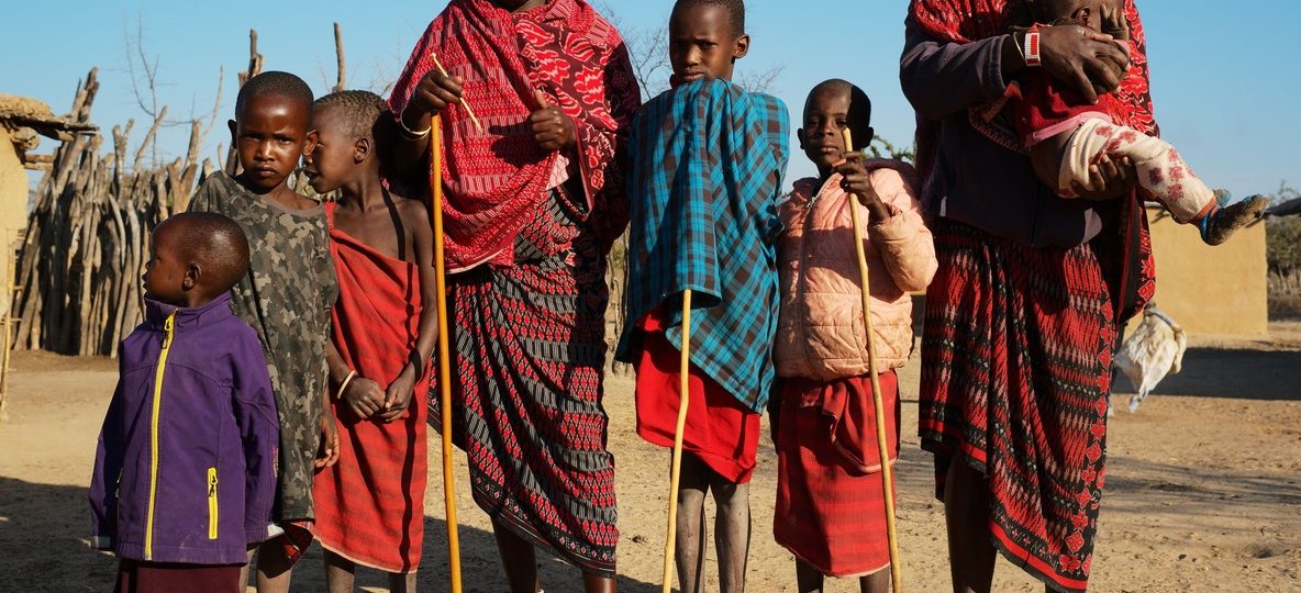 Maasai community members in traditional dress in Tsavo, representing the local communities behind Kenya's community wildlife scouts