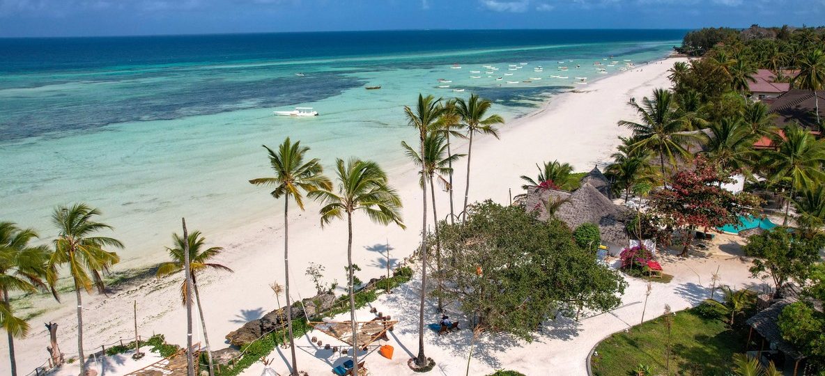 Tsavo safari from Diani Beach - white sand coastline before the road transfer inland