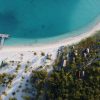 A pristine white-sand Watamu beach at dusk where sea turtles come ashore to nest on the Kenya coast